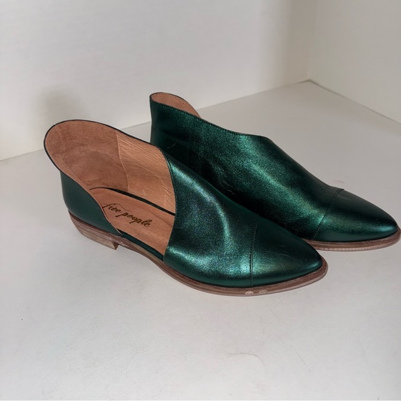 NWT FREE PEOPLE Royale Emerald Green Women\'s Slip-On Shoes 37 NWT FREE PEOPLE Royale Emerald Green Women\'s Slip-On Shoes 37